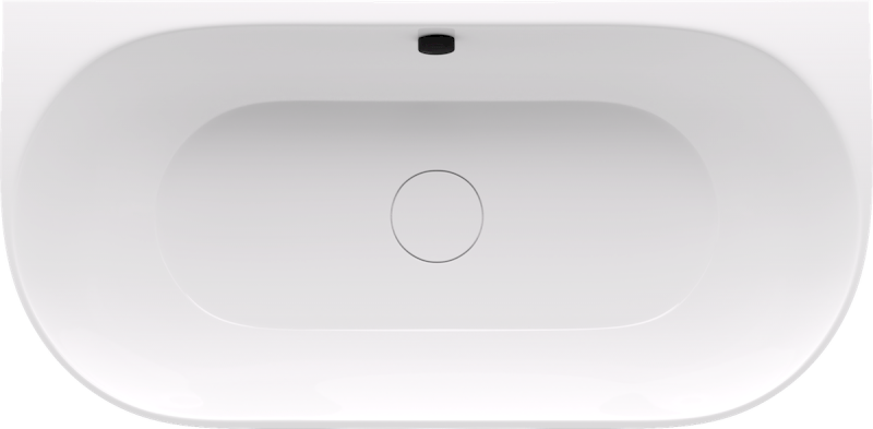 PAGODA nástěnná vana litý mramor 170x85x58cm, bílá/hnědá mat 72976.72