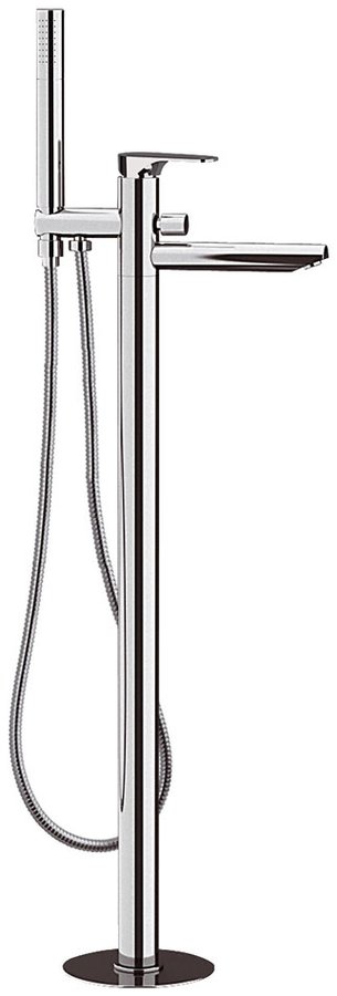 CORNELI vanová baterie s připojením do podlahy, chrom CE21