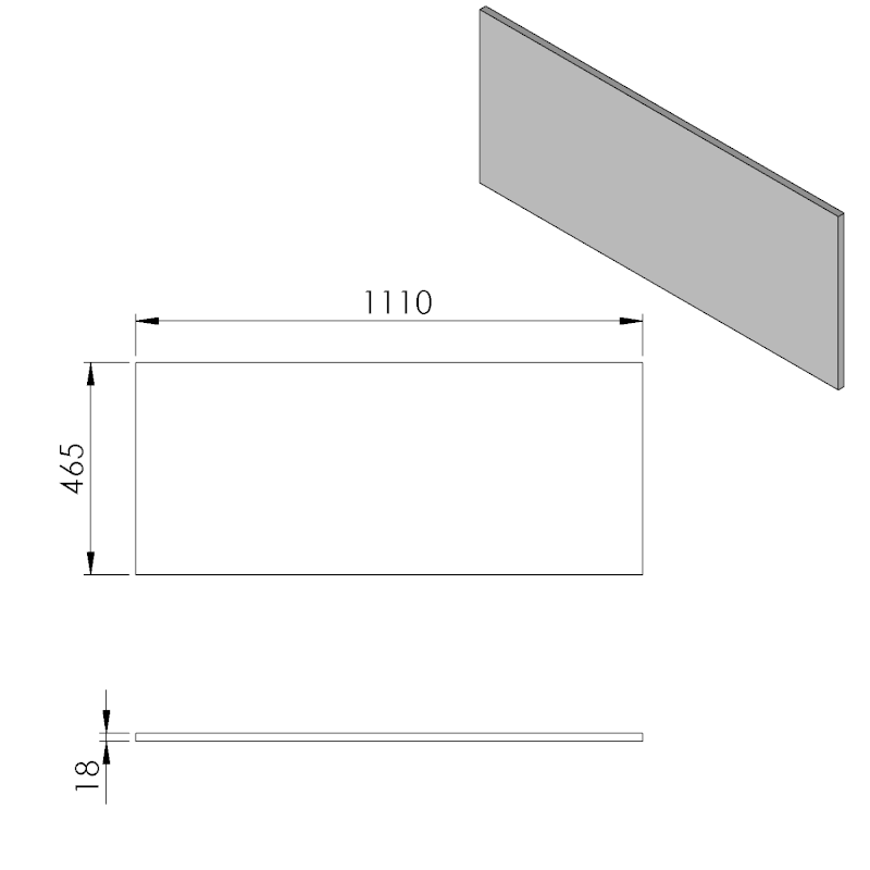 CIRASA deska DTDL 111x1,8x46,5cm, borovice rustik CR111-1616