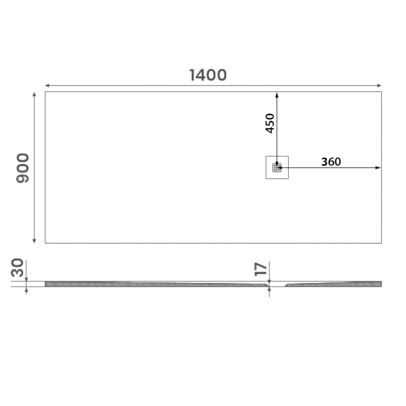 MITIA sprchová vanička z litého mramoru, obdélník 140x90cm, bílá PMB14090