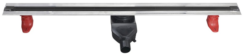 SLIM SPRING nerezový podlahový žlab s roštem, L-250-1200, DN50, černá mat SV120B