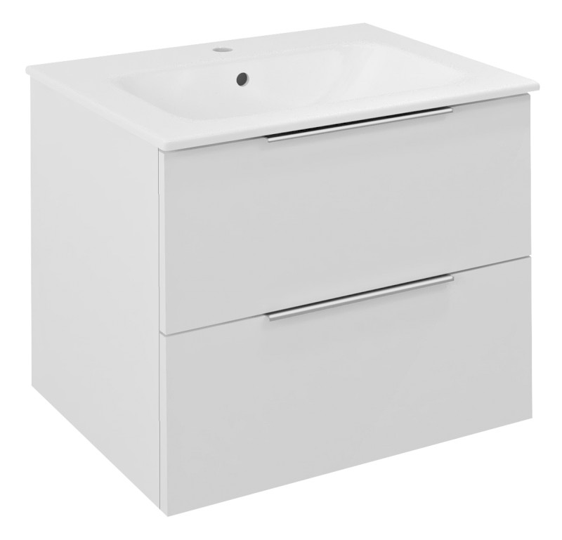 CIRASA umyvadlová skříňka 59,2x52x46cm, bílá lesk CR611-3030