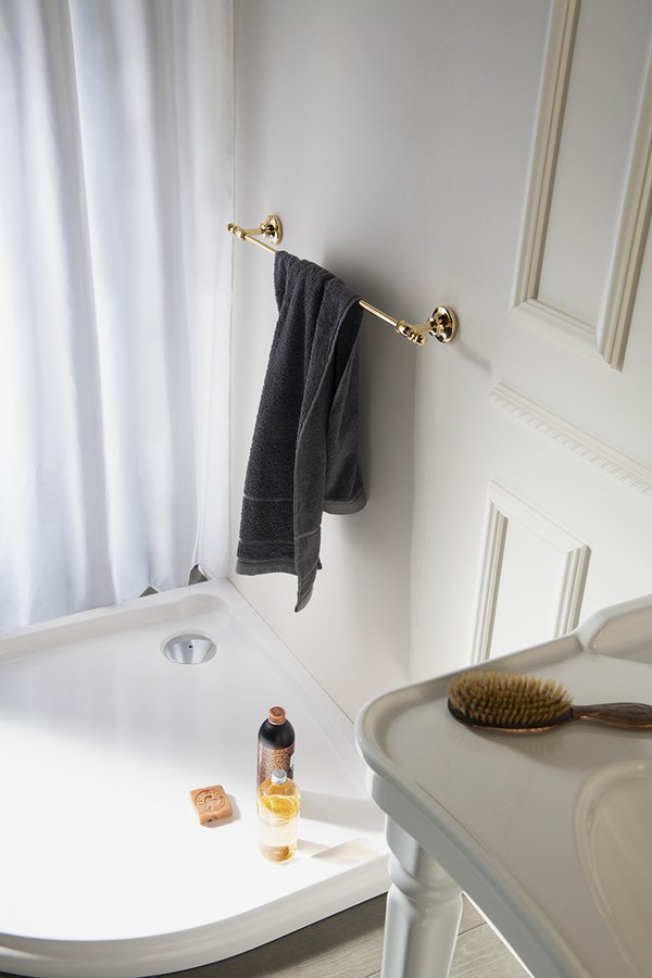 PERLA držák ručníků 645mm, zlato PE0115