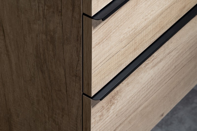 SITIA dvojumyvadlová skříňka 116x50x44,2cm, 4xzásuvka, dub alabama SI120-2222