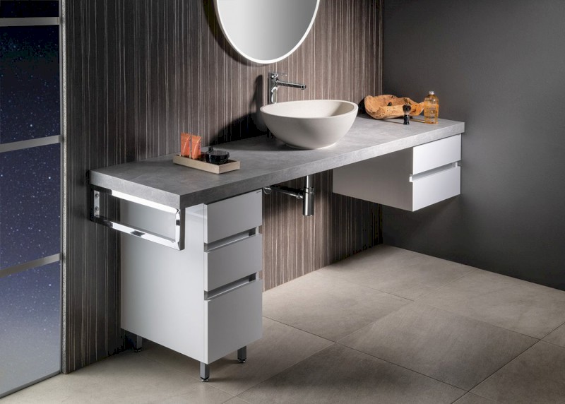 AVICE deska pod umyvadlo 210x50cm, tl.5cm, cement AV217