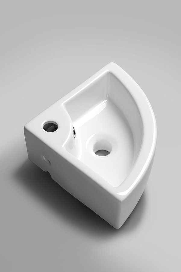 GYNT keramické umyvadlo, rohové, 33x33cm, bílá AR154