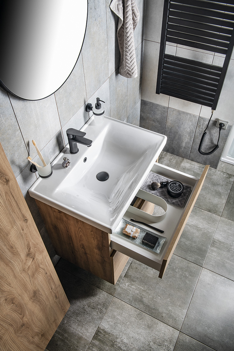 ALTAIR umyvadlová skříňka 67x60x45cm, dub emporio AI370