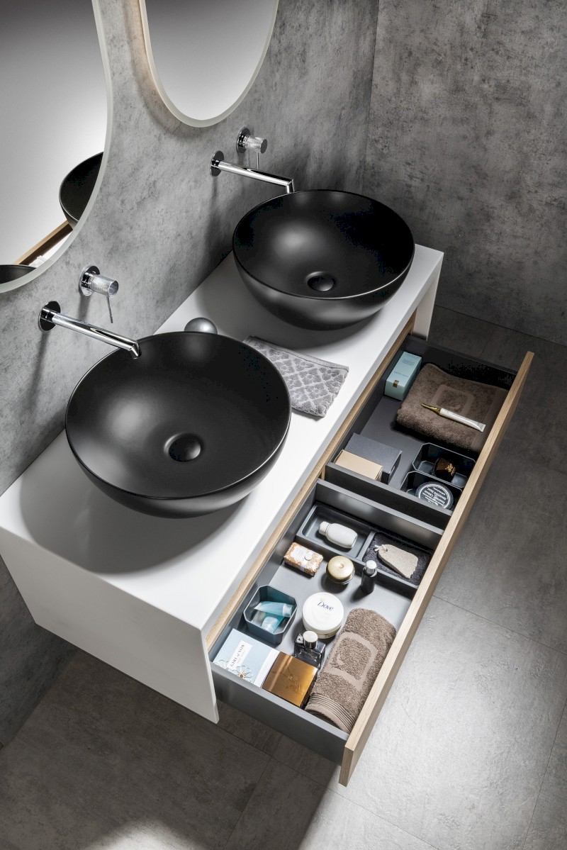 VIERA umyvadlová skříňka 120x44x50cm, bílá mat/dub Alabama VA120-2222