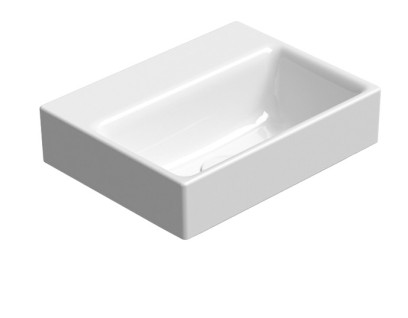 NUBES keramické umývátko 36x28cm, bez otvoru, bílá ExtraGlaze 9638011