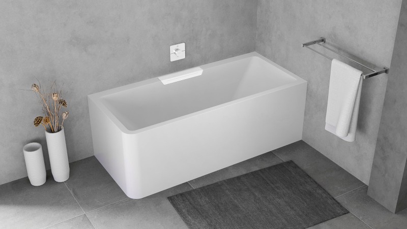 CASCATA R MONOLITH obdélníková vana 180x80x60cm, kaskáda bílá 73836MR.101