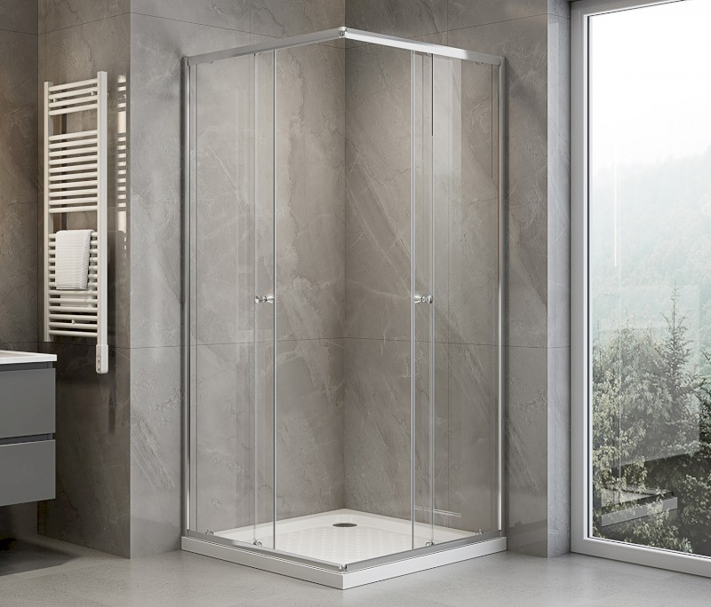 AGGA čtvercová sprchová zástěna 700x700mm, čiré sklo HLF707Y