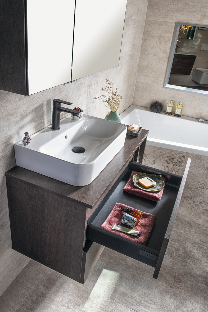 ODETTA umyvadlová skříňka 67x50x43,5cm, borovice rustik DT070-1616