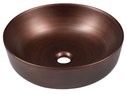 PRIORI keramické umyvadlo na desku, Ø 41,5cm, měď PI040