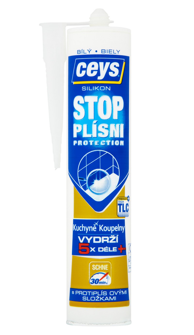 STOP PLÍSNI, sanitární silikon, 280ml, bílá 42505540