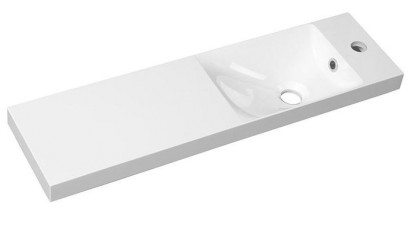 AGOS umývátko, litý mramor, 80x22cm, levé/pravé, bílá AS080