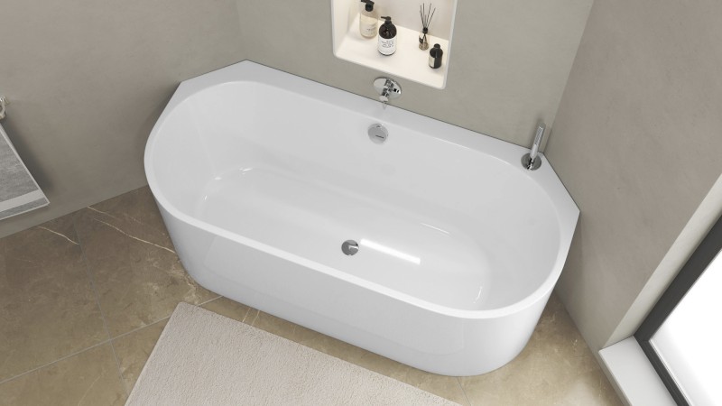 ASTRA AR MONOLITH rohová vana 160x75x60cm, bílá 34611MAR