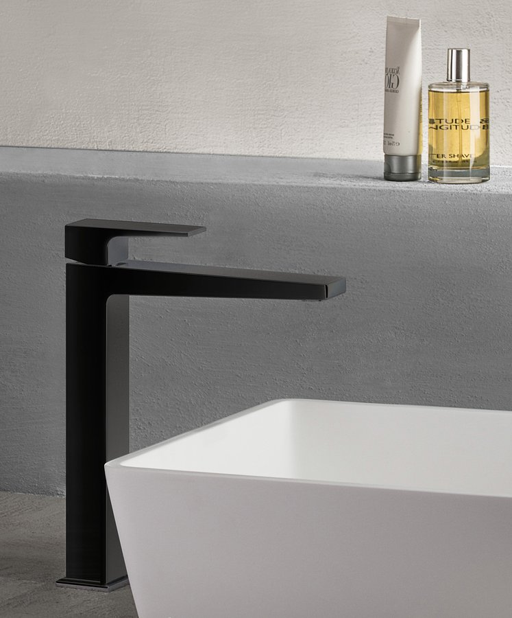 DIMY stojánková umyvadlová baterie vysoká, černá mat DM006BL