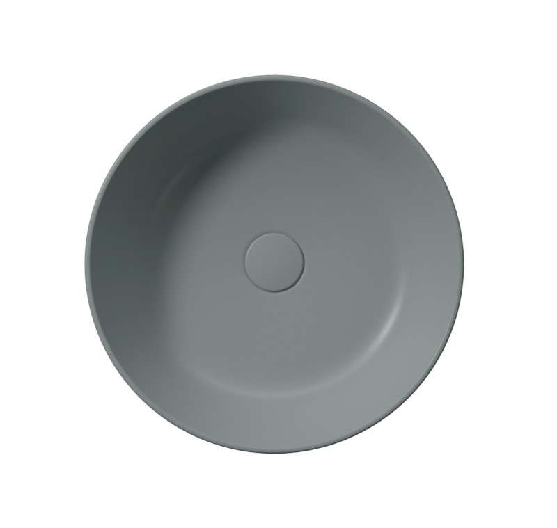 KUBE X keramické umyvadlo na desku, průměr 45cm, agave mat 942704