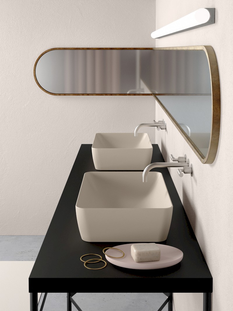 NUBES keramické umyvadlo na desku 60x38cm, creta mat 903608