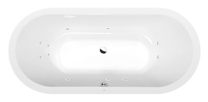 VIVA O hydromasážní vana, 175x80x47cm, Active Hydro, chrom 79119.1010
