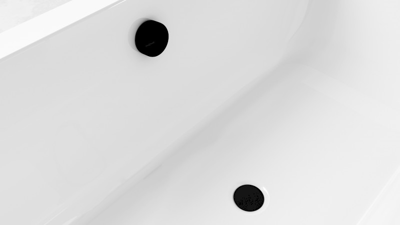 Vanová souprava, bovden, délka 800mm, zátka 72mm, černá mat 71852.21