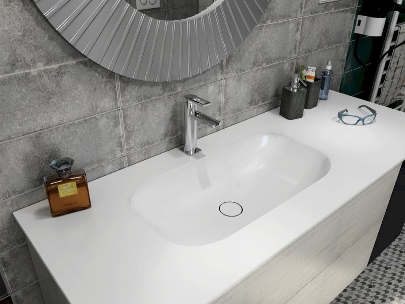 TREOS umyvadlová skříňka 75x53x50,5cm, dub Polar TS070-1010