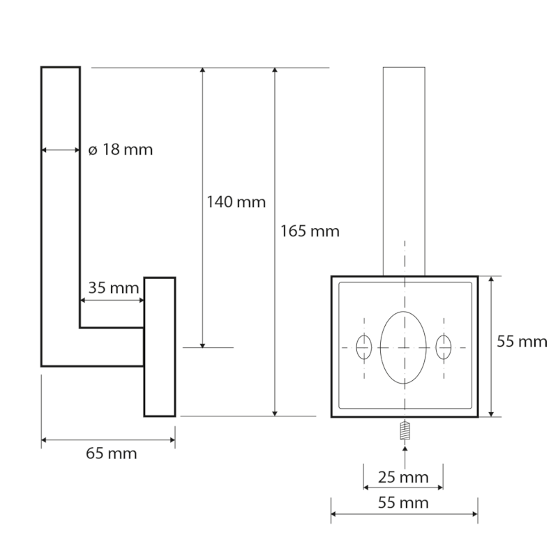 X-SQUARE držák toaletního papíru rezervní, chrom XQ704