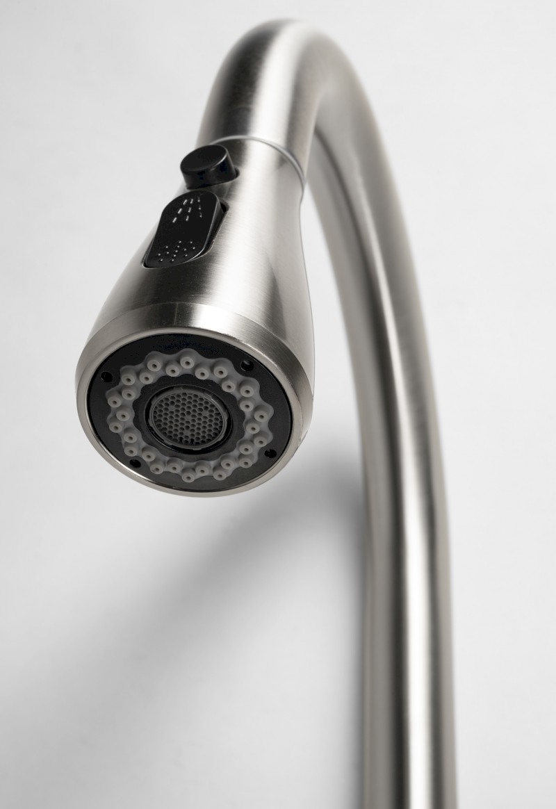 MIKELA stojánková dřezová baterie s výsuvnou sprškou, nikl 1106-30NK