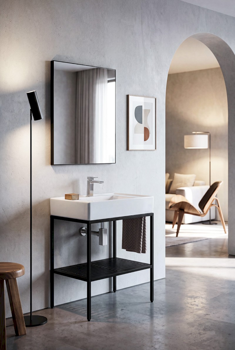 ARYA podstavec pod umyvadlo 680x850x450mm, černá AR065-M1