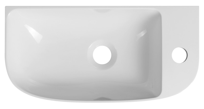 ALGA umývátko, litý mramor, 44x22cm, bílá AG440