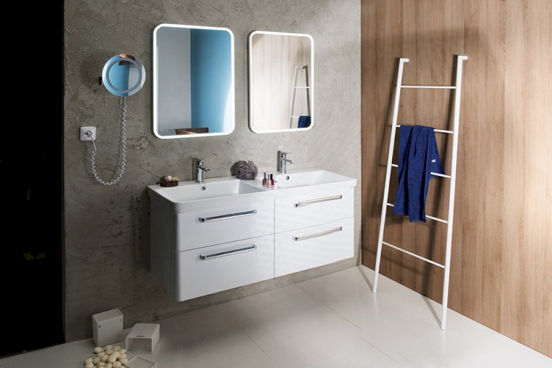 SEGA sušák ručníků na opření 550x1700x70mm, bílá mat SE101