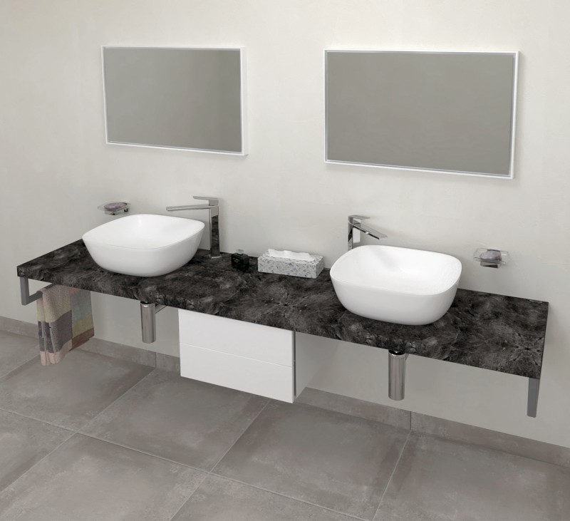 AVICE deska pod umyvadlo 190x50cm, tl.5cm, štípaný kámen AV199