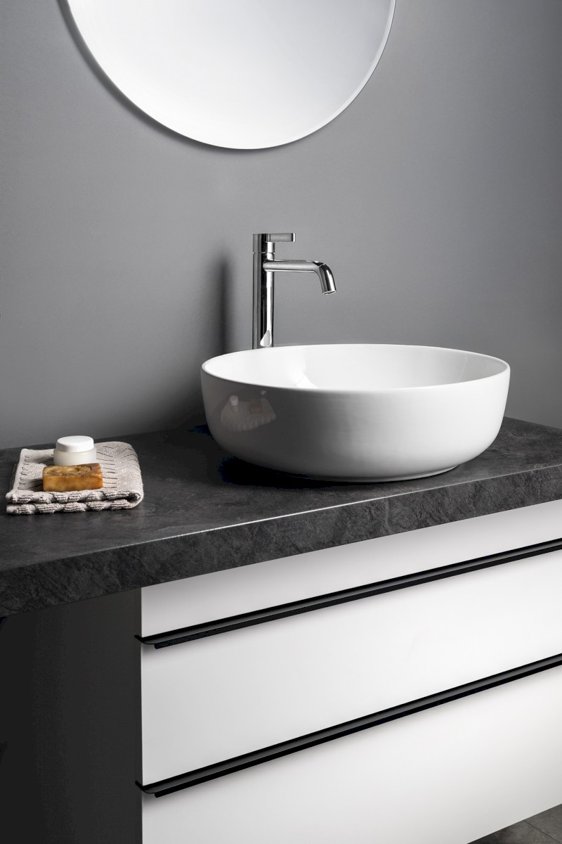 RONDEA keramické umyvadlo na desku Ø 41cm, bílá AR445