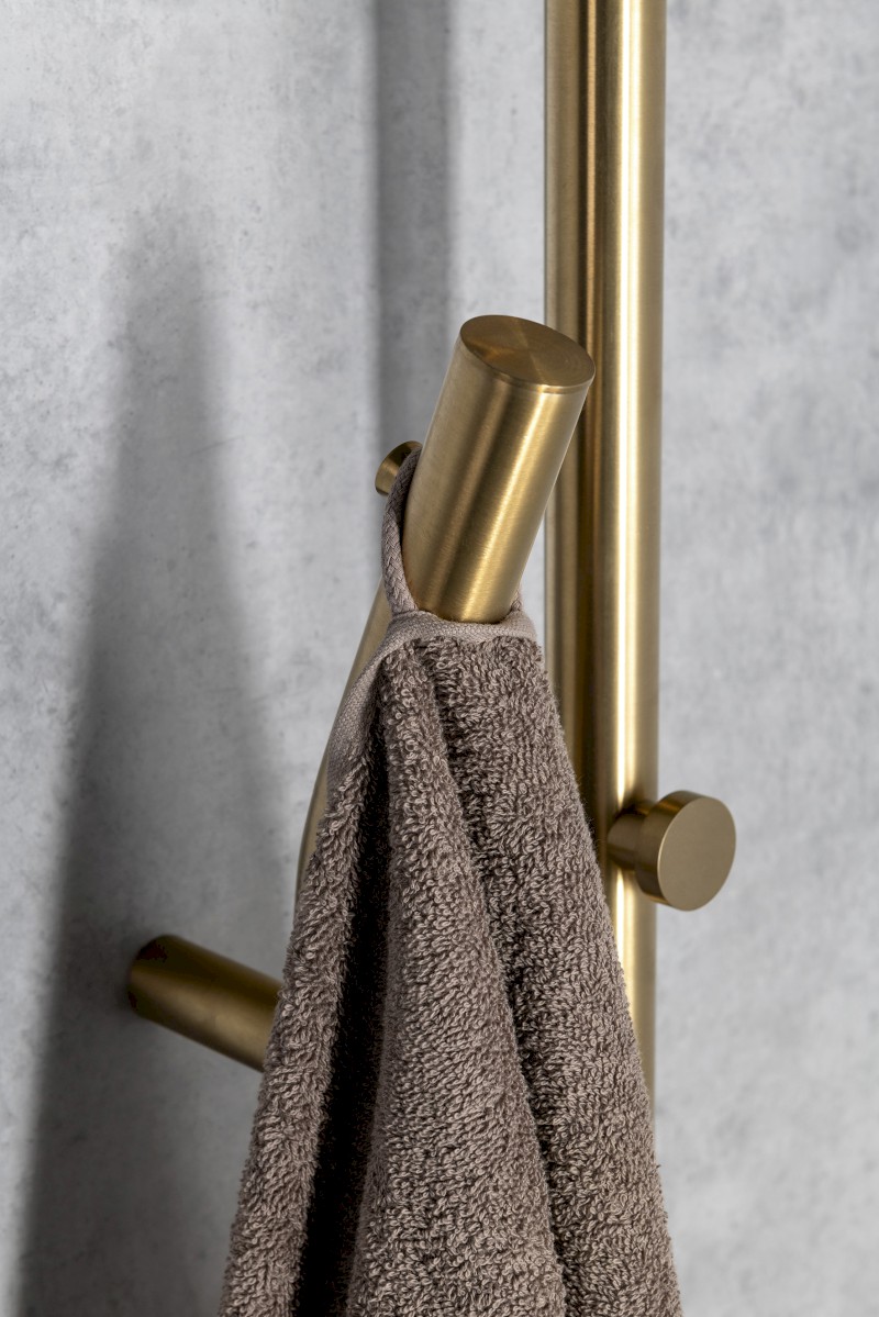 DUOPASSO elektrický sušák ručníků s časovačem, 122x1700mm, 45 W, zlato mat ER830