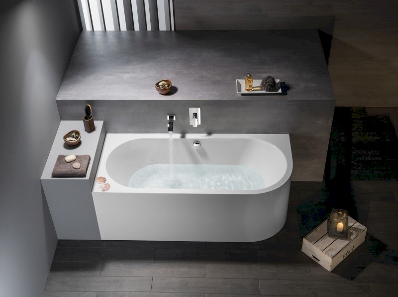 VIVA L MONOLITH asymetrická vana 180x75x60cm, bílá 72099M