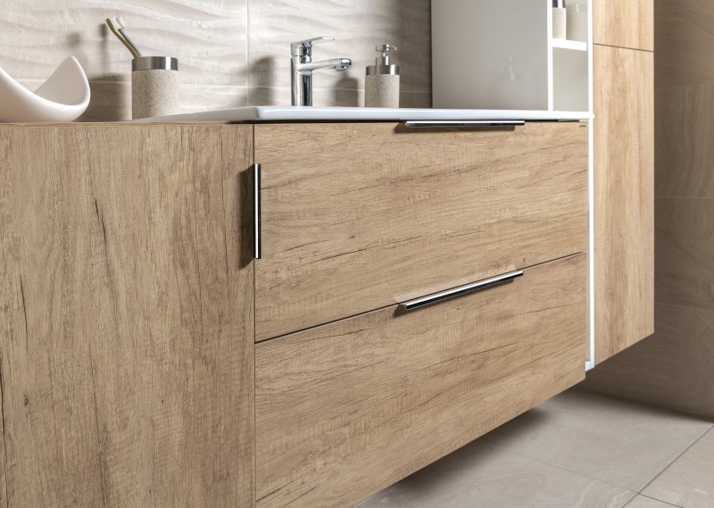 CIRASA umyvadlová skříňka 79,8x52x46cm, dub Alabama CR801-2222