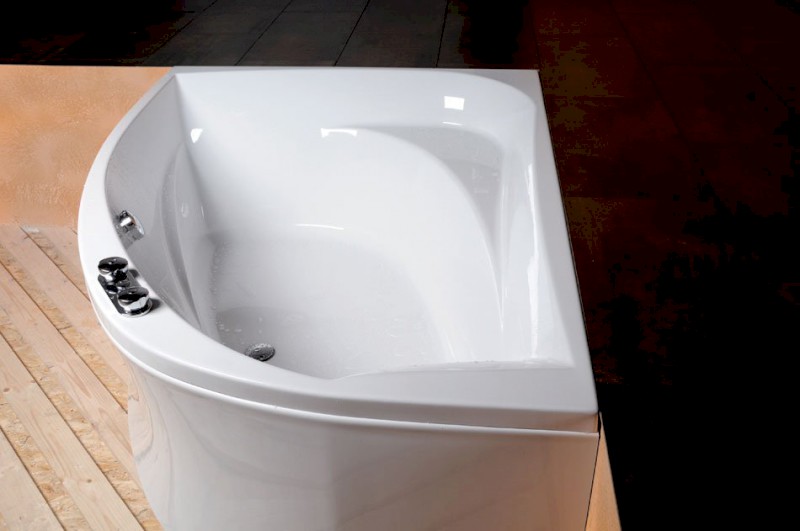 TANYA L asymetrická vana s konstrukcí 160x120x49cm, bílá 65219