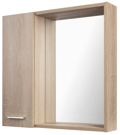 ZOJA/KERAMIA FRESH STRIP galerka s LED osvětlením, 60x60x14cm, levá, dub platin 45027S