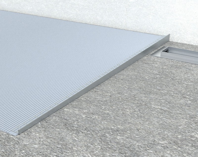 Spádová lišta, levá, výška 10 mm, délka 1500 mm, nerez mat SPD1510-L