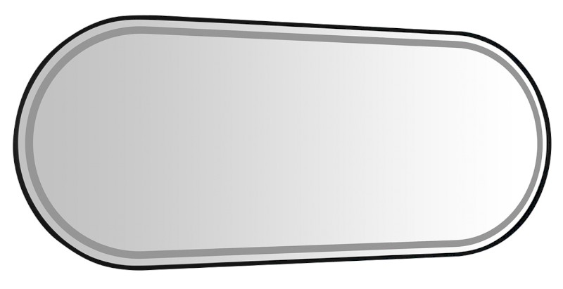 KAIRA oválné zrcadlo s LED osvětlením 120x50cm, černá mat KA500