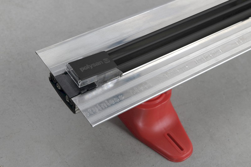 SLIM SPRING nerezový podlahový žlab s roštem, L-250-1200, DN50, černá mat SV120B