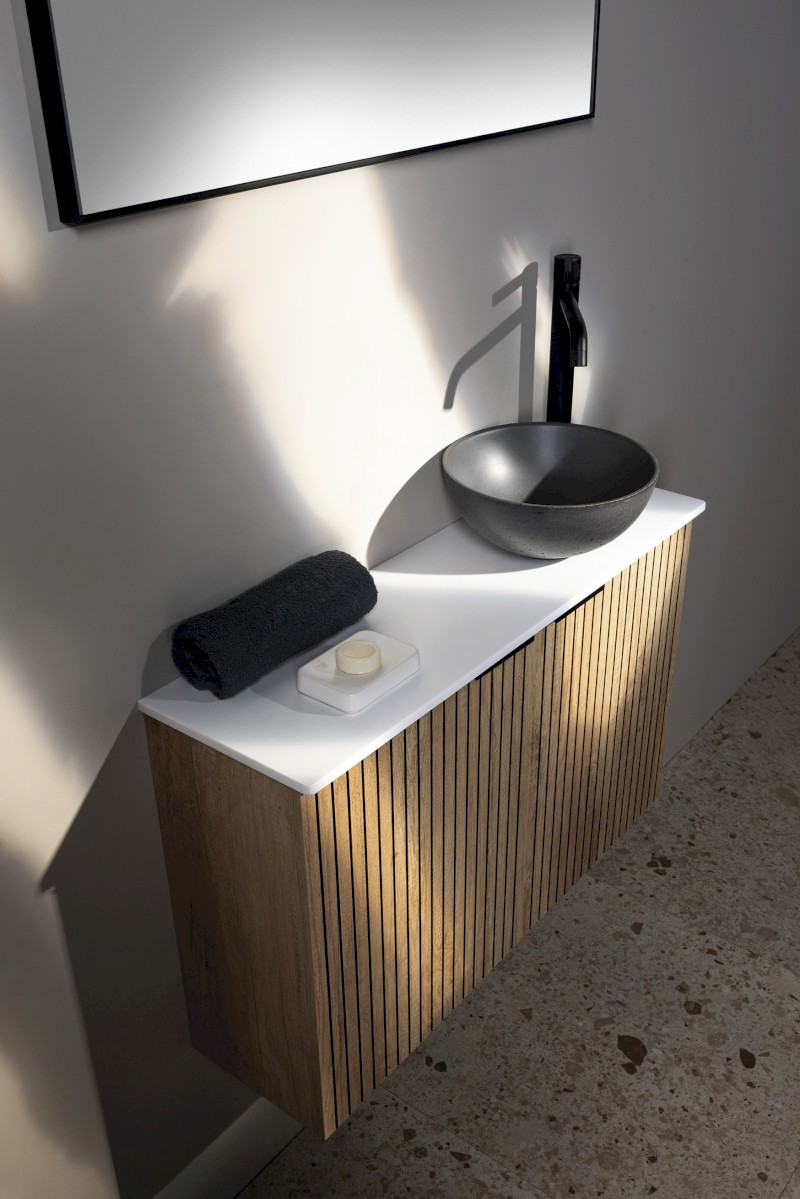 LATUS X deska Rockstone 80x23,5cm, bílá mat LT110-0101