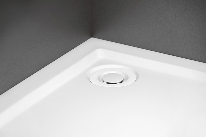 Vaničkový sifon, průměr 90mm, DN40, odtok v mezikruží, krytka bílá 17924W