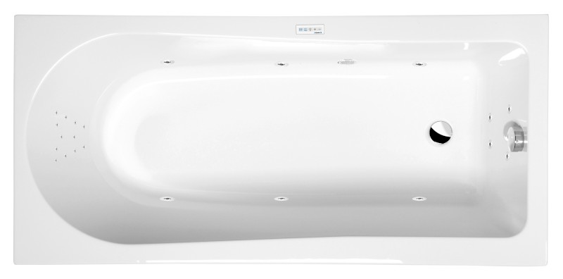 LISA hydromasážní vana, 160x70x47cm, Highline Hydro, chrom 86111.5010