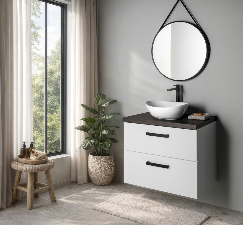 VEGA umyvadlová skříňka 51,5x60x43,6cm, 2x zásuvka, bílá VG052