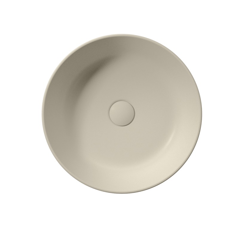 KUBE X keramické umyvadlo na desku, průměr 40cm, creta mat 942608