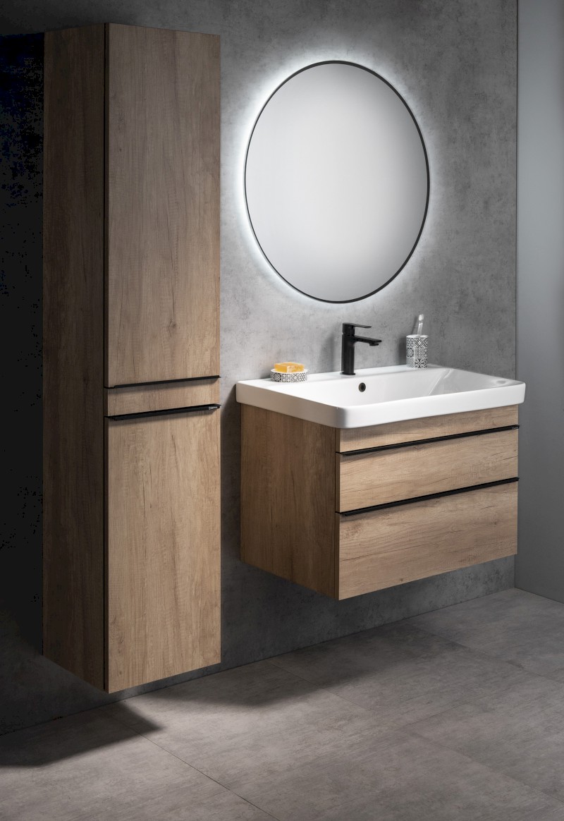 SITIA umyvadlová skříňka 75,6x50x44,2cm, 2xzásuvka, dub alabama SI080-2222