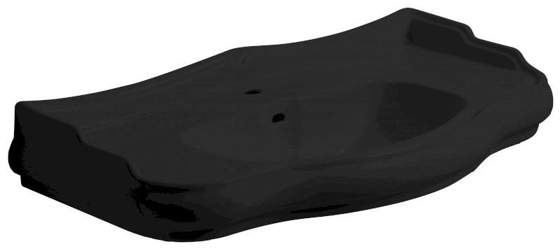 RETRO keramické umyvadlo 100x54,5cm, černá mat 105031