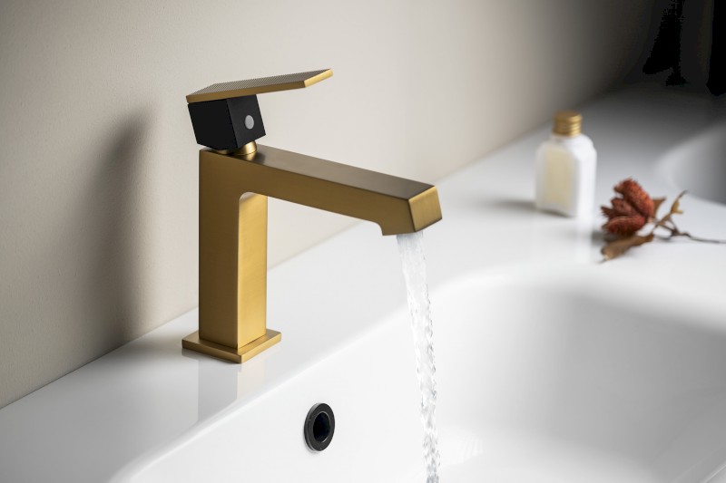 KRONY stojánková umyvadlová baterie, zlato mat GJ002GB