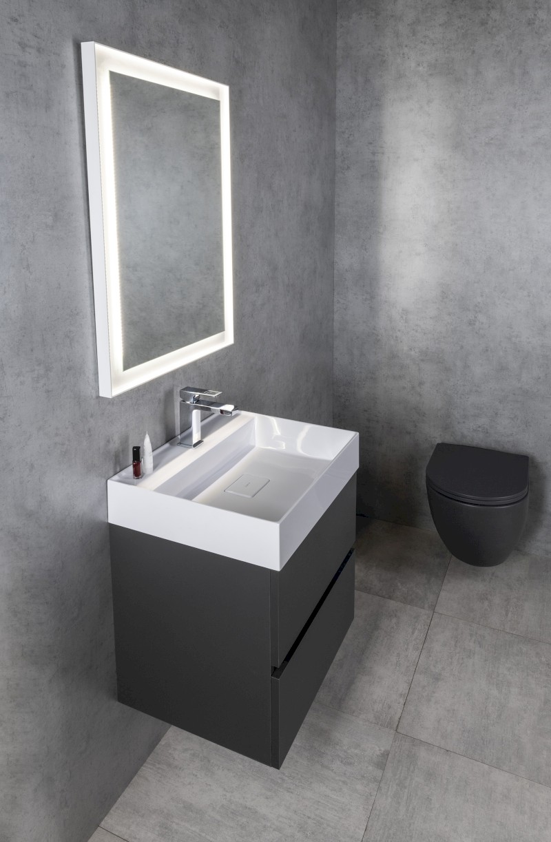 ODETTA umyvadlová skříňka 57x50x43,5cm, antracit matný DT060-3434